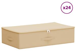 Skrzynia do przechowywania 24 pcs kremowy 70 x 40 x 18 cm