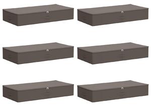 Skrzynia do przechowywania 6 pcs Szary 90 x 48 x 15 cm Włóknina