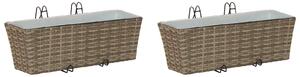 Balustrada 2 pcs 50 x 17 x 17 cm Metal