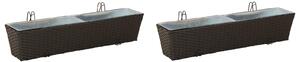 Balustrada 2 pcs 80 x 17 x 17 cm Metal