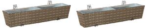 Balustrada 2 pcs 80 x 17 x 17 cm Metal