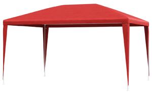 Namiot Imprezowy 400 x 300 x 255 cm czerwony PE i stal