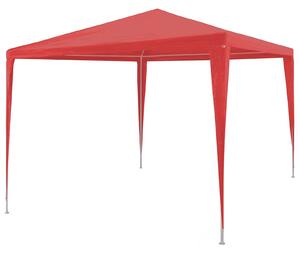 Namiot Imprezowy Czerwony 300 x 300 x 255 cm PE i stal