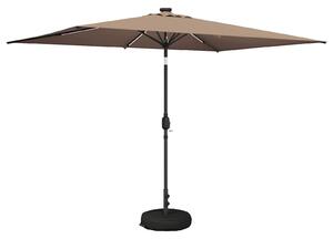 Parasol ogrodowy z LED-owymi lampkami 200 x 300 cm Poliester