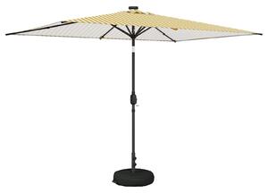 Parasol ogrodowy z oświetleniem LED i podstawą 200 x 300 cm