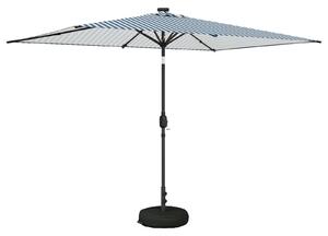 Parasol ogrodowy z LED-owymi lampkami 200 x 300 cm Poliester