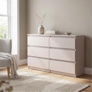 Komoda NUDO 138,5 cm do Salonu Sypialni 6 Szuflad Kaszmir