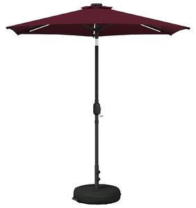 Parasol ogrodowy z oświetleniem LED i podstawą 230 x 230 cm
