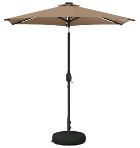 Parasol ogrodowy z LED-owymi lampkami 230 x 230 cm Poliester