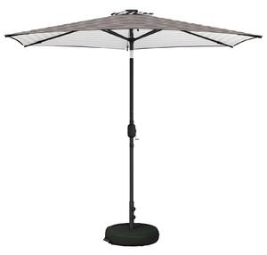 Parasol ogrodowy z oświetleniem LED i podstawą 270 x 270 cm