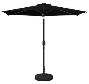 Parasol ogrodowy z oświetleniem LED i podstawą 270 x 270 cm