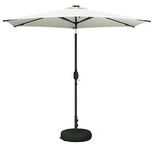 Parasol ogrodowy z oświetleniem LED i podstawą 270 x 270 cm