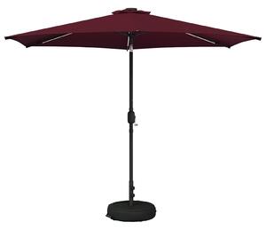 Parasol ogrodowy z oświetleniem LED i podstawą 300 x 300 cm