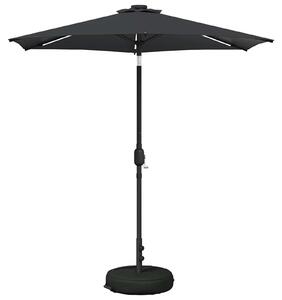 Parasol ogrodowy z oświetleniem LED i podstawą 230 x 230 cm