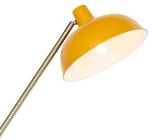 Lampa podłogowa Retro żółta z brązem - Milou Oswietlenie wewnetrzne