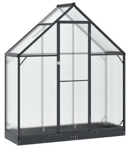 Szklarnia Ogrodowa z drzwiami antracytowy 183,5 x 63,5 x 207 cm