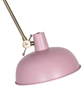 Kinkiet / Lampa scienna Retro różowy z brązem - Milou Oswietlenie wewnetrzne