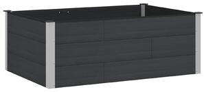 Podniesiona rabata ogrodowa Czarny 150 x 100 x 54 cm