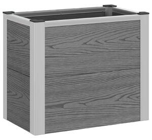 Podniesiona rabata ogrodowa Szary 50 x 30 x 22 cm