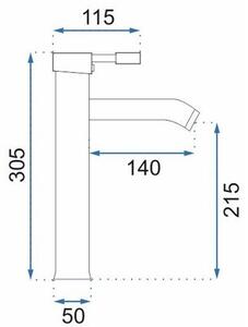 Bateria umywalkowa REA Graf REA-B0027 Chrom