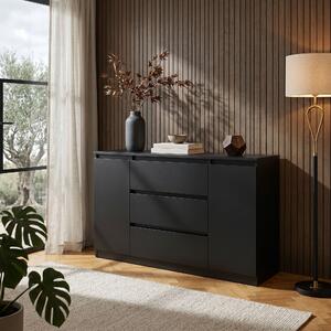 Komoda NUDO 138,5 cm do Salonu Sypialni Czarny