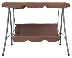 Huśtawka ogrodowa z baldachimem, kawowa