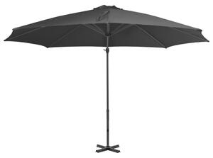 Parasol wiszący z aluminiowym słupkiem, 300 cm, antracytowy