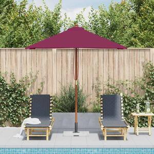Parasol ogrodowy na drewnianym słupku, 150 x 200 cm, bordowy