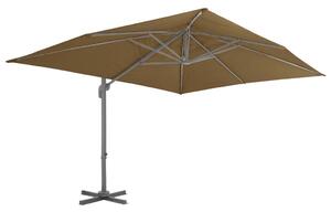 Parasol ogrodowy Cantilever z aluminiowym drążkiem 400x300 cm Taupe