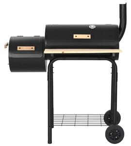 Klasyczny grill z wędzarnią na węgiel drzewny