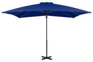 Parasol wiszący z aluminiowym słupkiem, 250x250 cm, niebieski