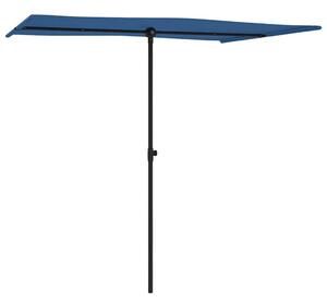 Parasol ogrodowy na aluminiowym słupku, 2x1,5 m, niebieski