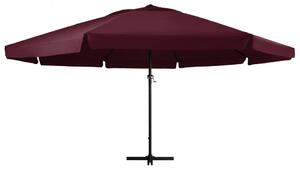 Parasol ogrodowy na aluminiowym słupku, 600 cm, bordowy