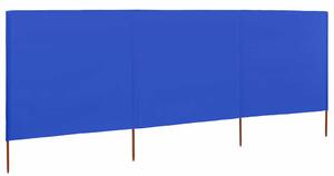 Parawan 3-skrzydłowy z tkaniny, 400x120 cm, błękit lazur
