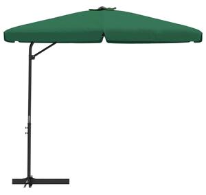Parasol ogrodowy na stalowym słupku, 300 cm, zielony