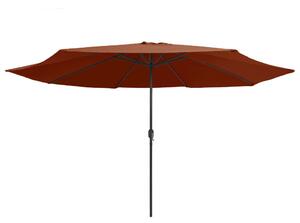 Parasol ogrodowy na metalowym słupku, 390 cm, terakota