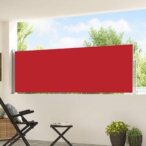 Wysuwana markiza boczna na taras, 100 x 500 cm, czerwona