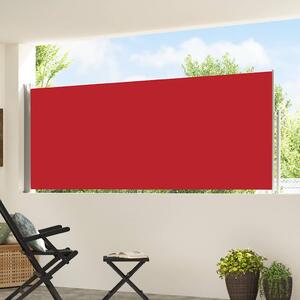 Wysuwana markiza boczna na taras, 120 x 500 cm, czerwona