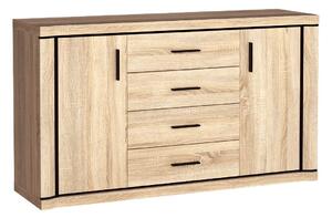 Komoda MALAGA 157 cm do Salonu Sypialni Dąb sonoma