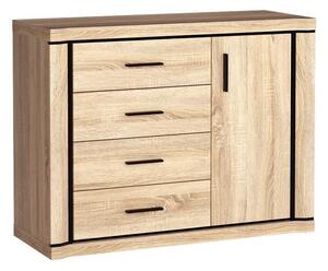 Komoda MALAGA 117 cm do Salonu Sypialni Dąb sonoma