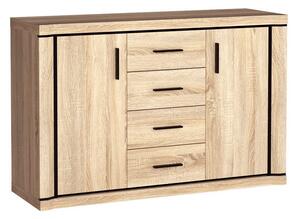 Komoda MALAGA 137 cm do Salonu Sypialni Dąb sonoma