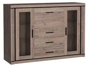 Komoda MALAGA 157 cm do Salonu Sypialni Brązowy