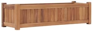 Podwyższona donica 100x30x25 cm, lite drewno tekowe