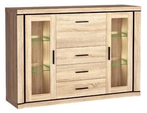Komoda MALAGA 157 cm do Salonu Sypialni Dąb sonoma