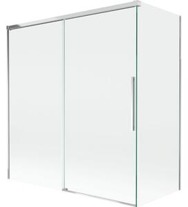 Mexen Rox parawan nawannowy 2-skrzydłowy rozsuwany 150 + 70 x 150 cm, transparent, chrom - 8C9-150-070-01-00