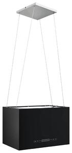 Wiszący okap nad wyspę, dotykowy LCD, 55 cm, stalowy