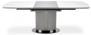 EMWOmeble DANCAN stół rozkładany, biały marmur / popielaty / jasny popielaty / czarny (3p=1szt))