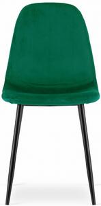 Zestaw zielonych krzeseł kuchennych 4 szt. - Rosato