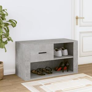 Szafka na buty, szarość betonu, 80x35x45 cm