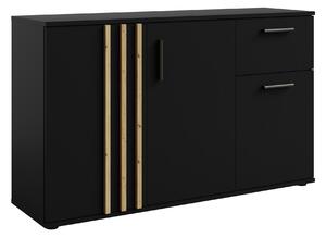 Komoda TECTONIC 119,8 cm do Salonu Sypialni z Szufladą Czarny